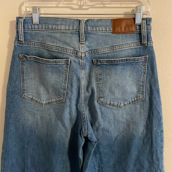 Madewell Wide Leg Crop Jeans High Rise High Waisted Light Wash Blue 29 - Picture 7 of 10